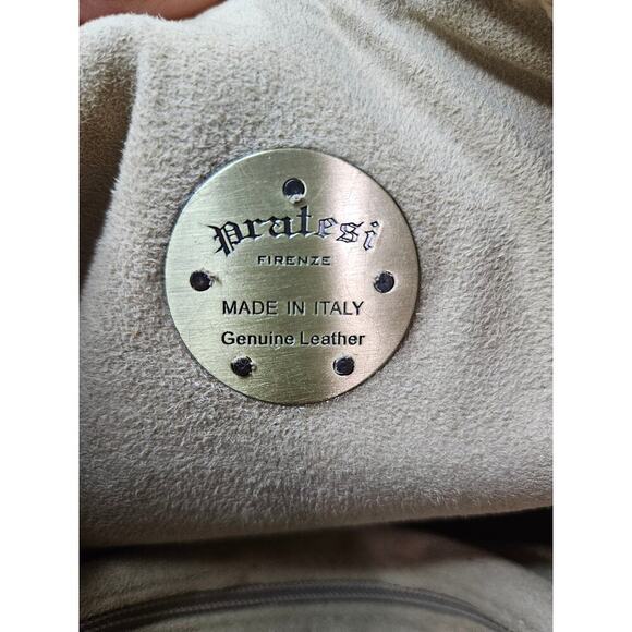 Vintage Pratesi Firenze Copper Leather Italian Crafted Crossbody Handbag - Picture 9 of 13